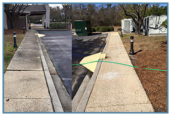 Commercial Sidewalk Before and After